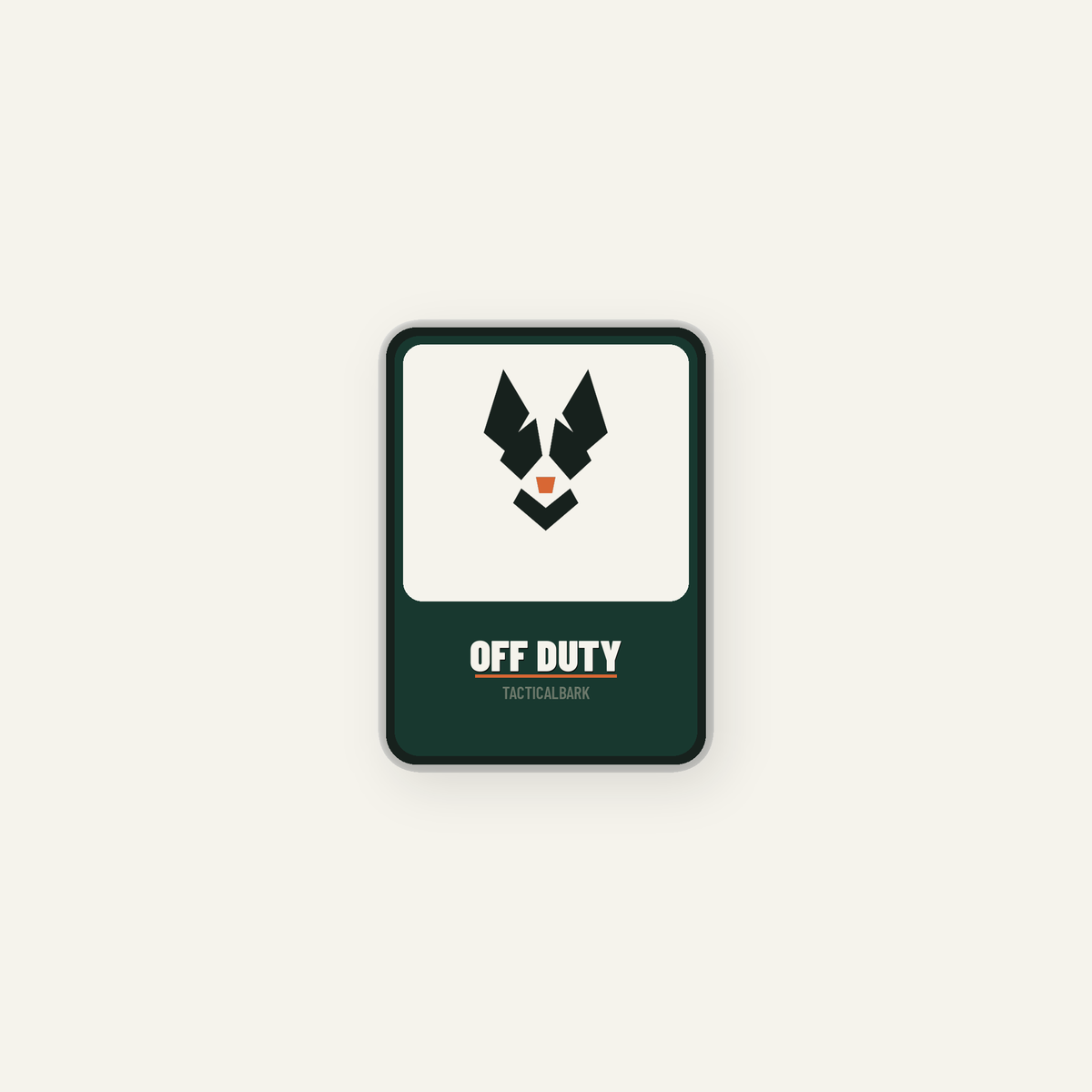TacticalBark Off-Duty Dog Sticker — 2.3 × 3 Inch